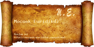 Mocsek Euridiké névjegykártya